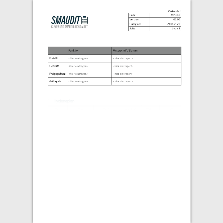 MP.640 - F&T Hygieneplan - SMAUDIT - DIN EN ISO 13485